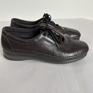 SAS Soft Step Shoes Womens 8.5N Brown Leather Tripad Comfort Lace Up Comfort USA